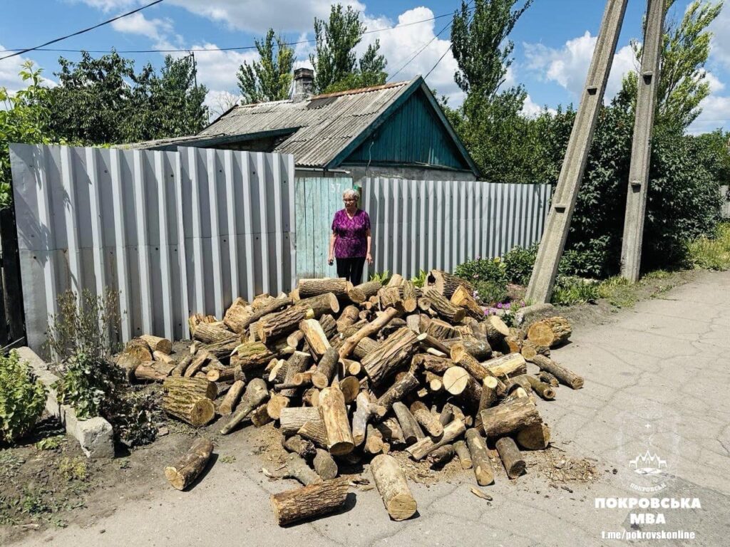 У Покровську соціально-незахищених верств населення отримали безкоштовну деревину для опалення (фото)