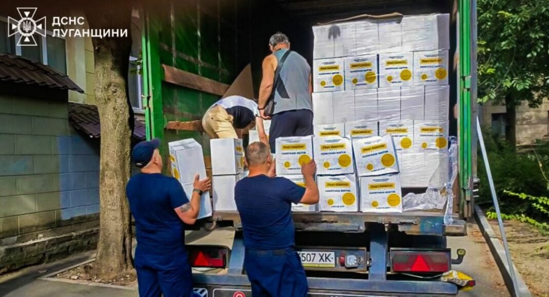 В харьковский хаб Нижнедуванской ПВА доставили 6 тонн продовольствия для переселенцев с Луганщины