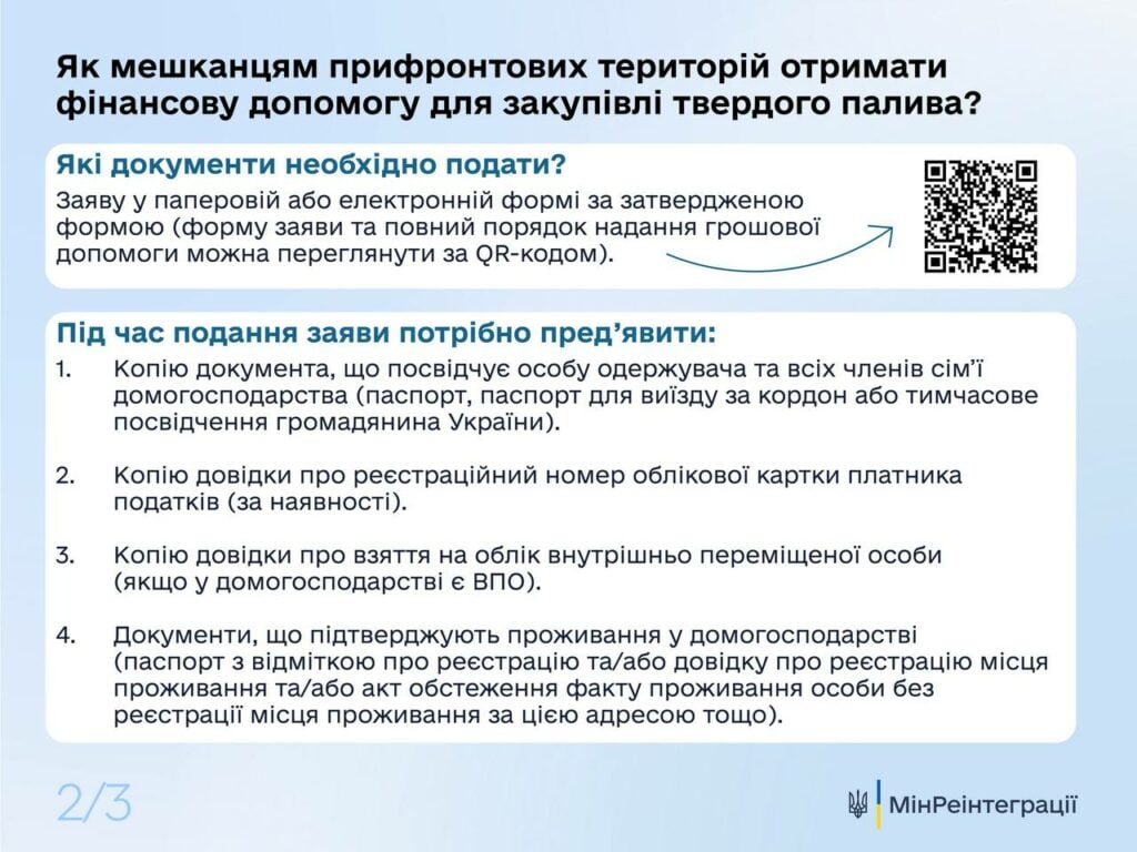 Жителі Донеччини і Луганщини можуть отримати матеріальну допомогу на закупівлю деревини для опалення — 21 тис. грн.