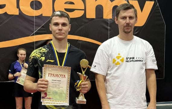 Представник Луганщини став чемпіоном України з настільного тенісу