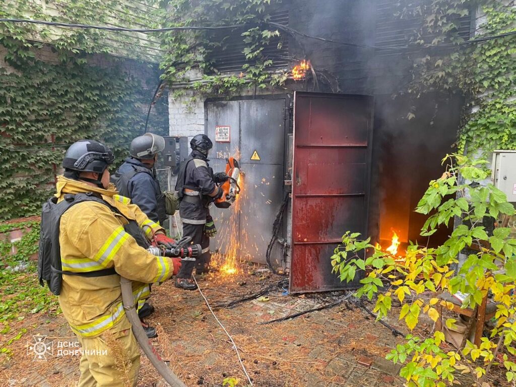 пожар в Донецкой области 2