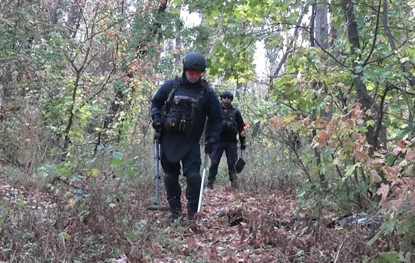 Гранатометний постріл і мінометну міну знищили піротехніки ДСНС у "Святих горах" на Донеччині (відео)