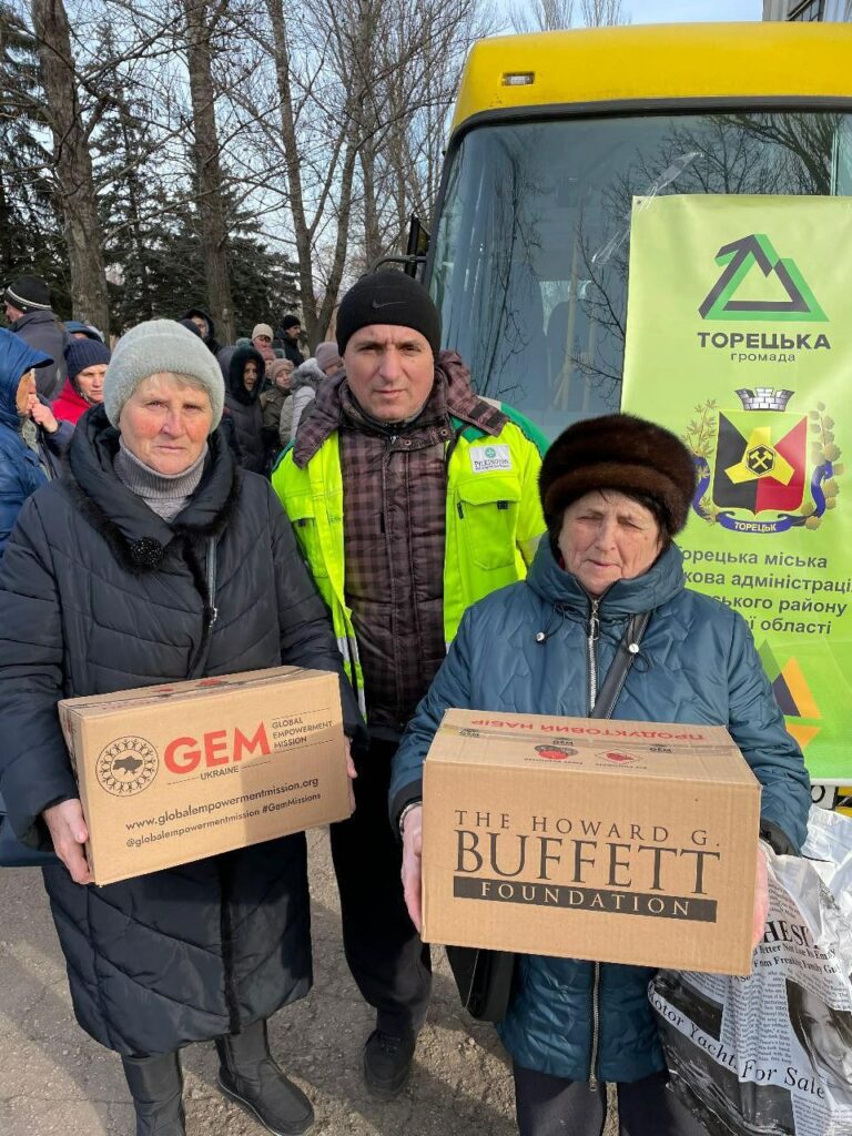 Продуктові набори отримали жителі Торецької громади, які тимчасово перебувають у Дружківці