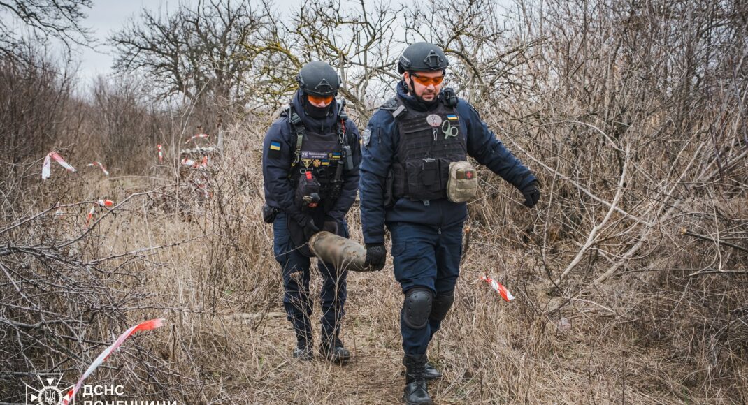 В Лиманской громаде пиротехники ГСЧС обнаружили и уничтожили артиллерийский снаряд (фото)