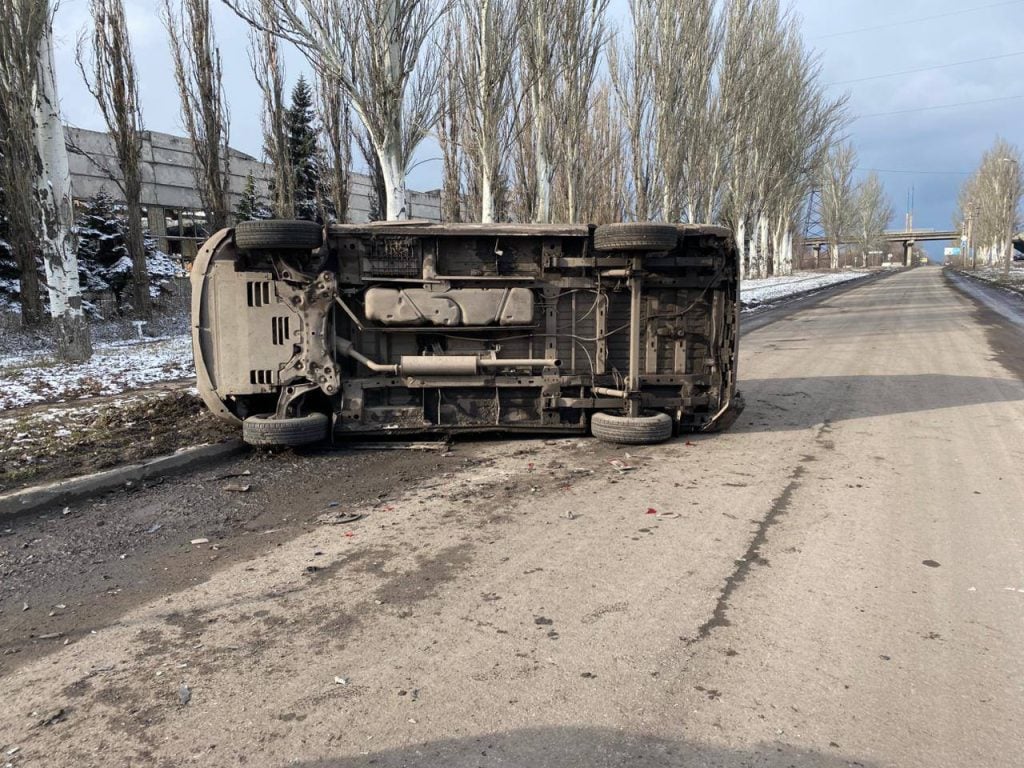 Автівка Укрпошти біля Покровська