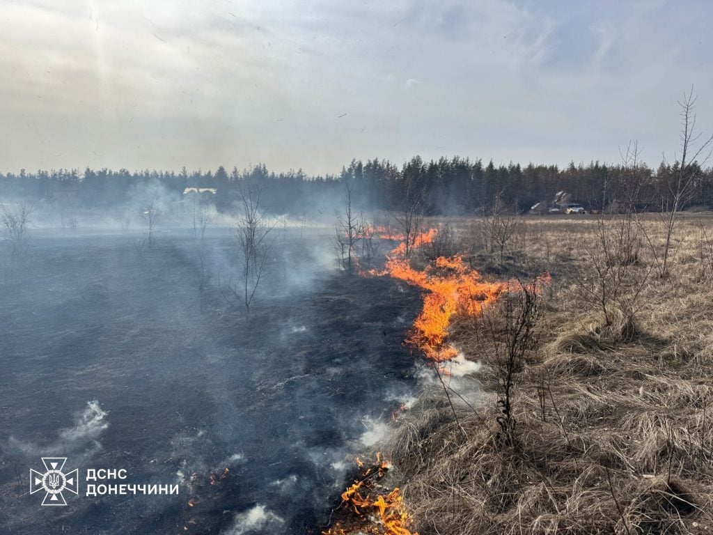 На Лиманщині палали будівлі та гектари сухостою