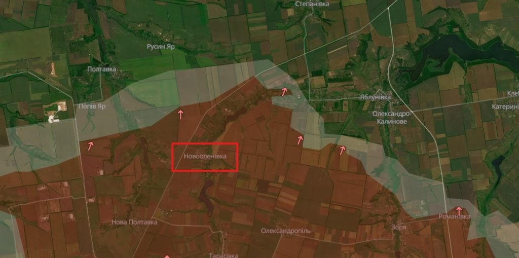 Новооленівка, deepstatemap.live