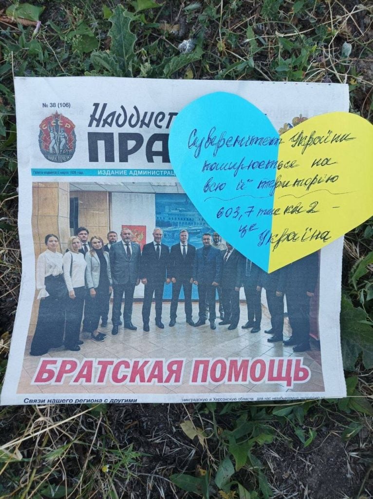 активісти руху Жовта Стрічка поширили на ТОТ важливі меседжі
