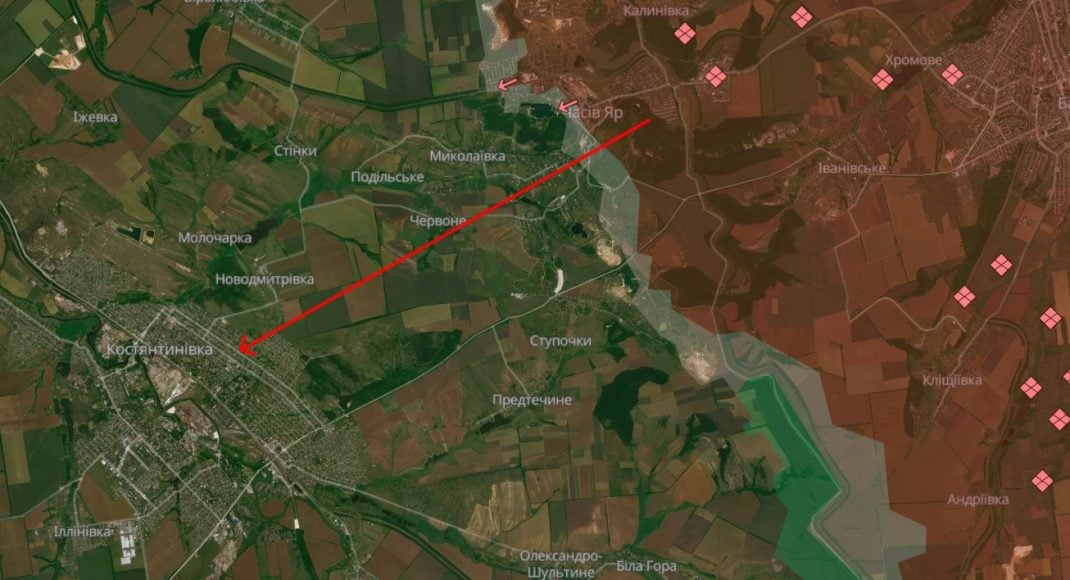 На Костянтинівку окупанти направляють дрони та безпілотники з Часового Яру