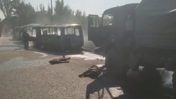 В окупованій Макіївці ЗСУ розбили колону з бійцями російської армії (відео)